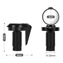 Set di 2 mini specchietti neri per bicicletta Specchio universale rotante per manubrio 16–22 mm Diametro 3 cm Accessorio ciclistico regolabile 2