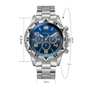 Set di 2 orologi da uomo al quarzo con cinturino in acciaio Cassa 45 mm Misurazione precisa Design moderno Resistente all'uso quotidiano 6