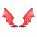 Set di 2 pezzi ali in silicone per casco Decorazioni in gomma carine con ventosa Accessori unisex per casco Decorazioni rimovibili per superfici lisce 1