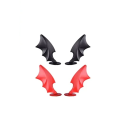 Set di 2 pezzi ali in silicone per casco Decorazioni in gomma carine con ventosa Accessori unisex per casco Decorazioni rimovibili per superfici lisce 2