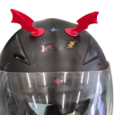 Set di 2 pezzi ali in silicone per casco Decorazioni in gomma carine con ventosa Accessori unisex per casco Decorazioni rimovibili per superfici lisce 4