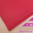 Set di 2 pezzi di copertura per tetti in PVC per modelli 20 × 29,5 cm Pannelli di plastica rossi imitazione tegole per diorama modellismo costruzione 2