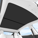 Set di 2 pezzi di tendine parasole per finestre del tetto Tesla Model Y Tendina anteriore e posteriore con 12 clip Custodia di stoccaggio 2