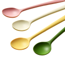 Set di 2 posate in silicone cucchiaio e bacchette Posate da cucina morbide per la tavola quotidiana viaggi e casa 4