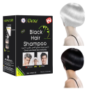 Set di 2 scatole da 10 pezzi di shampoo per capelli neri 25 ml Colorazione naturale con erbe nere Trattamento rapido in 5 minuti Capelli colorati sani 7