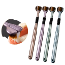 Set di 2 spazzolini da denti 3D a tre lati Setole morbide Manico ergonomico Pulizia profonda Sporgenze per la lingua Cura efficace 19 cm per adulti 2