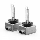 Set di 2 xenon D2S 35 W 12 V 8000 K con bruciatore in vetro e supporti metallici Luce bianca con tonalità blu per fari 1