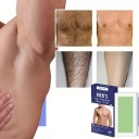 Set di 20 strisce di cera per la rimozione dei peli per uomini Carta cerata fredda doppia faccia Depilazione indolore Corpo Viso Non irritante Senza odore 2