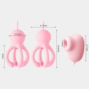 Set di 3 accessori massaggianti in silicone con 20 modalità di vibrazione e suzione per capezzoli, clitoride o punta del pene, ricarica USB, confezione discreta 2