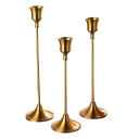 Set di 3 candelabri per candele 2,2 x 6,5 x 16/18/21 cm Supporto modulare in metallo leggero in lega di alluminio Elegante decorazione da tavolo per la casa 7