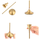 Set di 3 candelabri per candele 2,2 x 6,5 x 16/18/21 cm Supporto modulare in metallo leggero in lega di alluminio Elegante decorazione 5