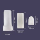 Set di 3 pezzi di guaine in silicone bianche per pene di dimensioni S, M e L, inclusa 1 con punta, confezione discreta 3