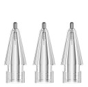 Set di 3 punte di ricambio 3.0 per stilo Compatibile con Apple Pencil 1 e 2 Punte metalliche precise per scrivere e disegnare 4