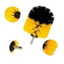 Set di 3 spazzole per trapano con setole in nylon Tre forme di accessori Attacco esagonale Per la pulizia di auto e casa 3