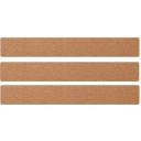 Set di 3 strisce di sughero adesive per parete 30 × 5 × 0,6 cm Bacheca di sughero naturale per note e fotografie 1