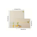 Set di 36 buste per lettere con carta 21 × 14,5 cm + carta 11 × 16 cm con stampa 4 motivi assortiti 2