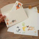 Set di 36 buste per lettere con carta 21 × 14,5 cm + carta 11 × 16 cm con stampa 4 motivi assortiti 4