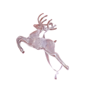 Set di 4 pezzi Decorazioni natalizie in acrilico 10 x 7.5 cm Renne trasparenti appese Decorazioni festive per albero 2