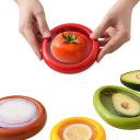 Set di 4 scatole di silicone per alimenti Impermeabili contenitori portatili Impilabili per frutta e verdura Riutilizzabili 4