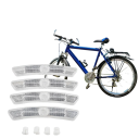 Set di 4 strisce riflettenti per raggi della bicicletta 125x20 mm Catadiottri per raggi della bicicletta Accessori solidi per bicicletta Visibilità Sicurezza notturna 8