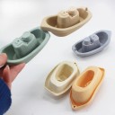 Set di 5 barchette di plastica 10,4 x 5,3 x 3,7 cm Giocattolo da acqua in delicati colori pastello Barchette impilabili per il bagno e il gioco 4