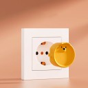 Set di 5 coperture protettive per prese elettriche per bambini in silicone flessibile, motivo orsetto, contro il rischio di folgorazione 3
