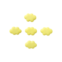 Set di 5 magneti a forma di nuvola decorativi 2,5 cm in resina con magnete mini magneti per frigorifero e superfici metalliche per la casa 1