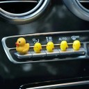 Set di 5 mini anatre decorazioni per l'interno dell'auto Decorazione per specchietto retrovisore e cruscotto Accessorio originale per gli amanti dei dettagli carini 5