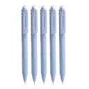 Set di 5 penne a gel 0,5 mm Inchiostro nero veloce Asciugatura Stampa fluida Penna a sfera Forniture scolastiche e per ufficio Cartoleria 3
