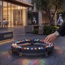 Set di 5 pezzi di luci LED da esterno attorno all'albero 12 W Diametro interno 310 mm Lega di alluminio Grado di protezione IP65 Luce RGB colorata Per illuminare il tronco 4