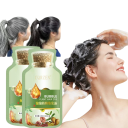 Set di 5 pz Shampoo colorante naturale a base di erbe per capelli 5 minuti Copertura dei capelli bianchi Nutrimento Rigenerazione Formula delicata Estratti vegetali Senza irritazione 2