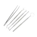 Set di 5 strumenti per rimuovere il tartaro Acciaio inossidabile Strumenti dentali Igiene dentale domestica Placca dentale 5