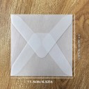 Set di 50 buste trasparenti 11,5 x 11,5 cm carta semitrasparente con chiusura autoadesiva buste per biglietti d'auguri 2