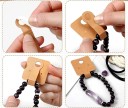 Set di 50 supporti in carta per bracciali e gioielli "Rifatto a mano con amore", biglietti di presentazione per gioielli e piccoli regali 5