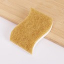 Set di 6 pezzi Spugna per la pulizia 11 x 7 x 3 cm Sisal naturale Fibra di legno Microfibra Forma a S Spugna da cucina per piatti 6