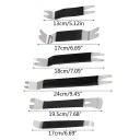 Set di 6 strumenti metallici per smontaggio degli interni dell'auto Leva metallica 6,7–24 cm Rimozione dei pannelli della plancia e dell'autoradio 2