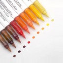 Set di 9 pennarelli acrilici con punta a pennello Sistema di inchiostro automatico Colori dopaminici per pittura e scrittura creativa 8