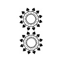 Set di adesivi decorativi per il corpo 2 pz Design temporaneo per coprire il petto Motivo audace per foto, costumi e eventi a tema 1