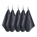 Set di asciugamani super assorbenti ad asciugatura rapida 30 × 30 cm tessuto morbido monocolore per bagno, cucina e uso quotidiano 4