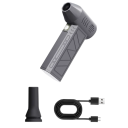 Set di aspirazione e soffiaggio 130.000 giri/min Mini ventilatore turbo Motore senza spazzole 2×2500 mAh USB-C Spazzola Pulizia auto 3 velocità 3