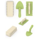 Set di attrezzi per bambini per la sabbia e l'acqua strumenti in plastica di dimensioni compatte per creare con la sabbia e giochi all'aperto 2