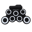 Set di batteria elettronica USB in silicone pieghevole 2022, kit da allenamento portatile con pedali e bacchette, alimentazione di vari colori 5