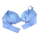 Set di biancheria intima da donna a due pezzi con reggiseno a coppe modellate e bordo in pizzo e perizoma con pizzo e fiocchetto 12