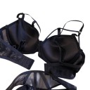 Set di biancheria intima da donna con reggiseno con ferretti e coppe imbottite con nastri decorativi e perizoma trasparente in rete 12