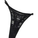 Set di biancheria intima da donna con reggiseno in pizzo con ferretto e cuore metallico al centro e perizoma con spalline regolabili ai lati 12
