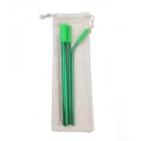 Set di cannucce in acciaio inox con custodia 3 pezzi 9