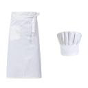 Set di cappello da cuoco e grembiule con tasca in poliestere abbigliamento da lavoro per cucina per cuochi utilizzo gastronomico 3