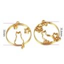 Set di ciondoli in metallo a forma di gatto 5 pezzi Stampi per gioielli in resina epossidica Creazione creativa Produzione di ciondoli Lavoro manuale 2