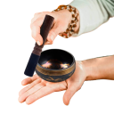 Set di ciotole tibetane cantanti con motivo di loto ciotole meditative fatte a mano per yoga relaxazione terapia del suono armonia e regalo unico 5