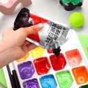 Set di colori acrilici in sacchetti 12 pz Tappo a vite 100 ml Colori vivaci per artisti Su tela, legno e pietra Creazioni artigianali e fai-da-te 11
